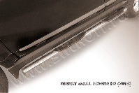 Защита порогов d76 с проступями Great Wall Hover H3 (2014-2016) Black Edition, Slitkoff, арт. GWHNR-H3-004BE