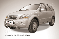 Кенгурятник d76 низкий Kia Sorento (2006-2011) Black Edition, Slitkoff, арт. KSR002BE