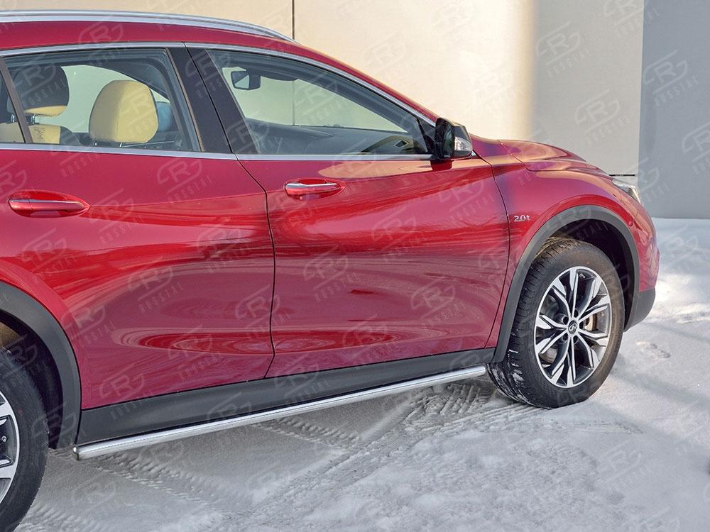 Пороги труба d42 вариант 3 Infiniti QX30 2016, Slitkoff IQX3T-0025033