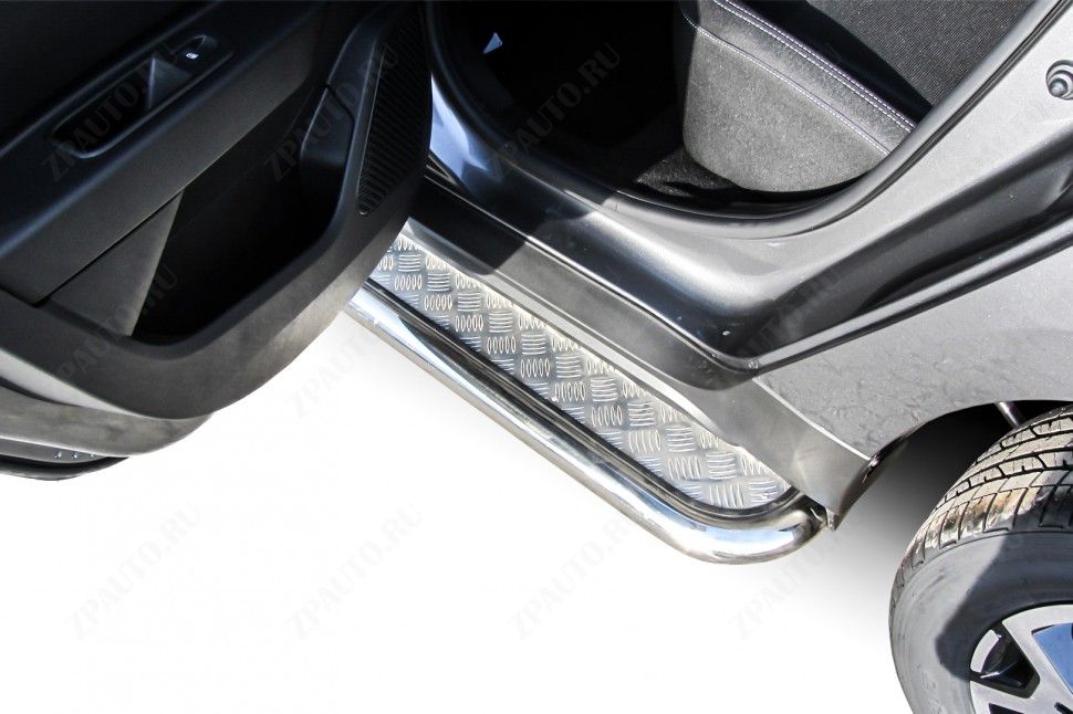 Защита порогов d57 с листом Renault Duster (2020-2023) , Slitkoff, арт. RD21005