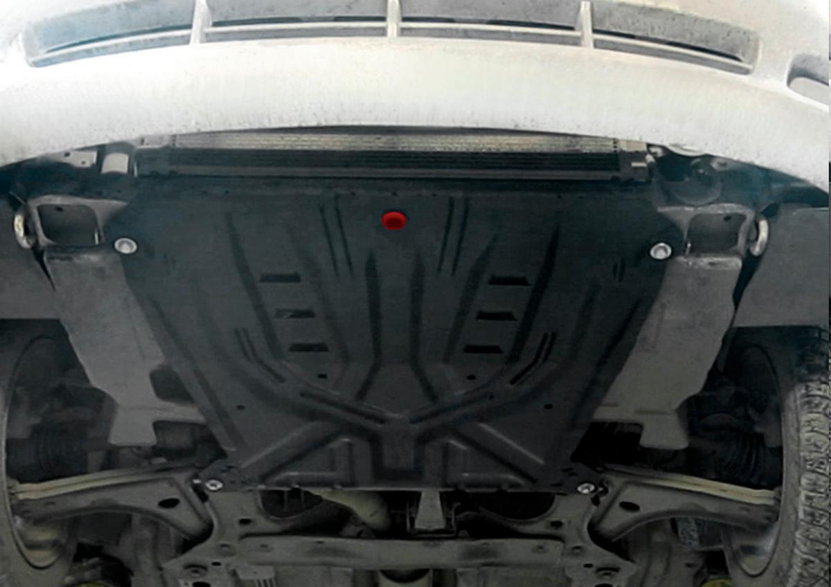 Защита картера и КПП АвтоБроня для Chevrolet Lacetti (V - 1.4; 1.6; 1.8) 2004-2013, штампованная, сталь 1.5 мм, с крепежом, 111.01004.3