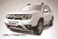 Защита переднего бампера d42 черная Renault Duster (2015-2021) , Slitkoff, арт. RD15005B