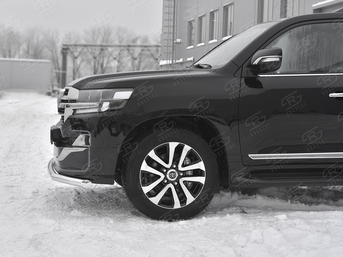 Защита переднего бампера d57 секции TLCZ-003114 для автомобиля TOYOTA LAND CRUISER 200 2018 EXECUTIVE LOUNGE, Slitkoff