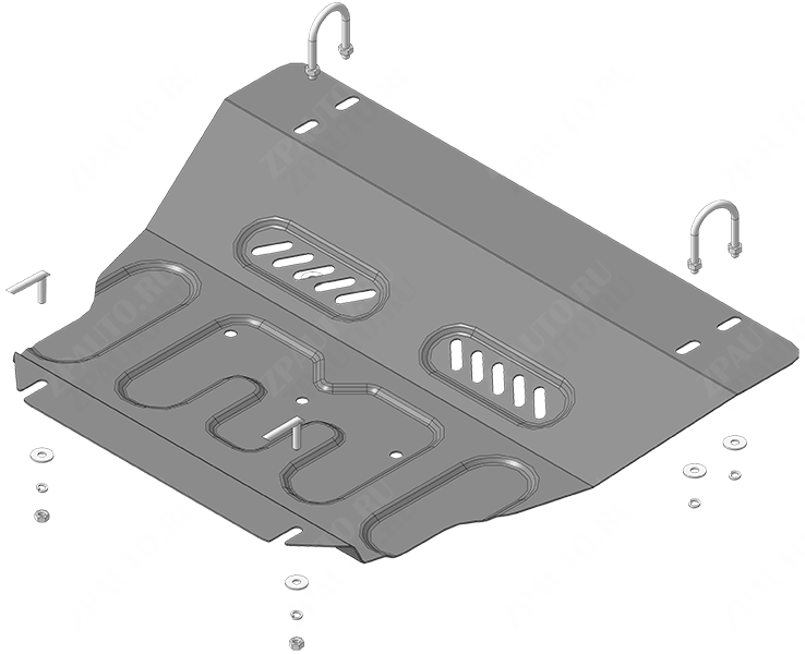 Защита стальная Мотодор (Двигатель), 2 мм,  Audi A6   1994-1997 арт. 70106