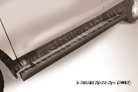 Защита порогов d76 труба черная Nissan Qashqai (2013-2019) , Slitkoff, арт. NIQ14-005B