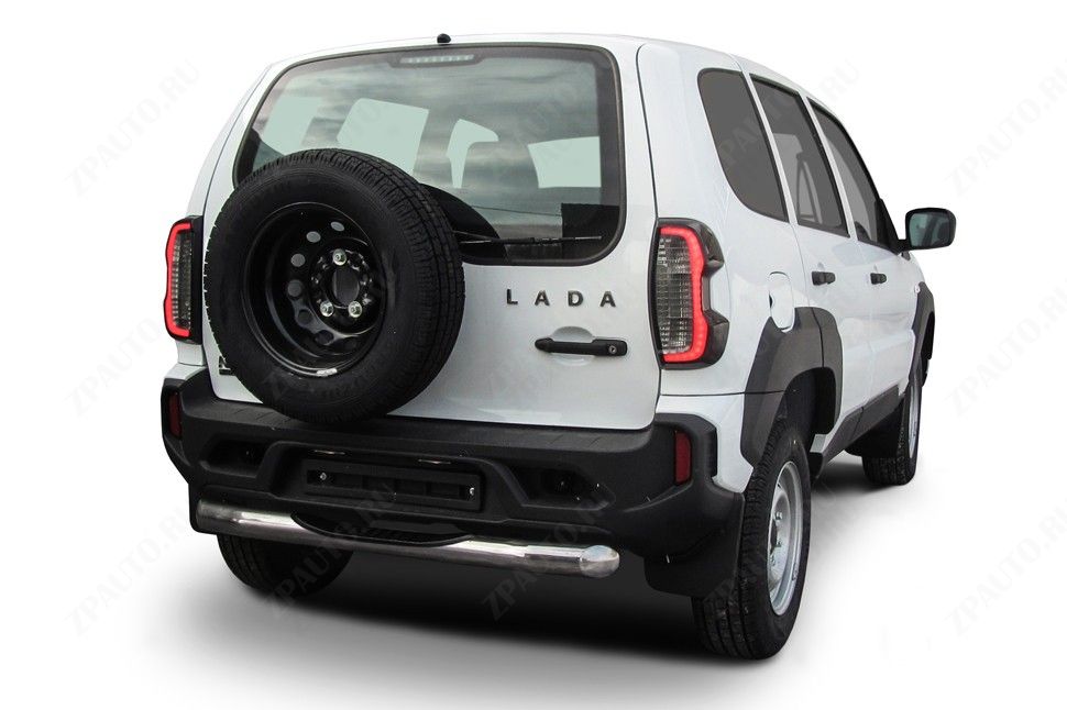 Защита заднего бампера d76 с проступью Lada Niva Travel (2020-2023) , Slitkoff, арт. NivTR011