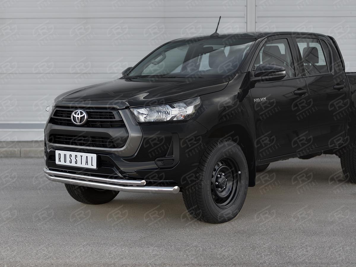 TOYOTA HILUX 2020- Защита переднего бампера d57 секции-d42 секции THZ-003494