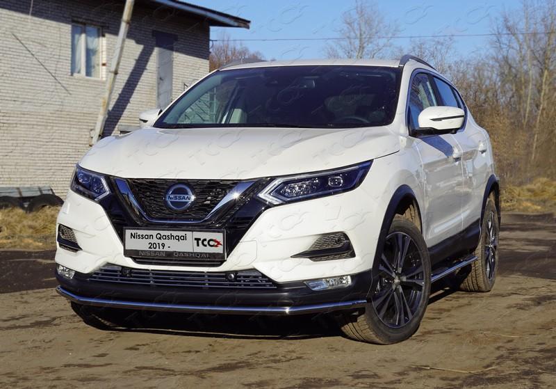 Защита передняя нижняя 42,4 мм для автомобиля Nissan Qashqai 2019-, TCC Тюнинг NISQASH19-14