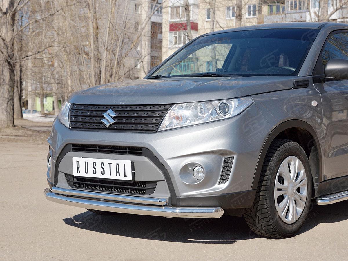 Защита переднего бампера d57/42 Suzuki Vitara 2015, Slitkoff SVZ-002579