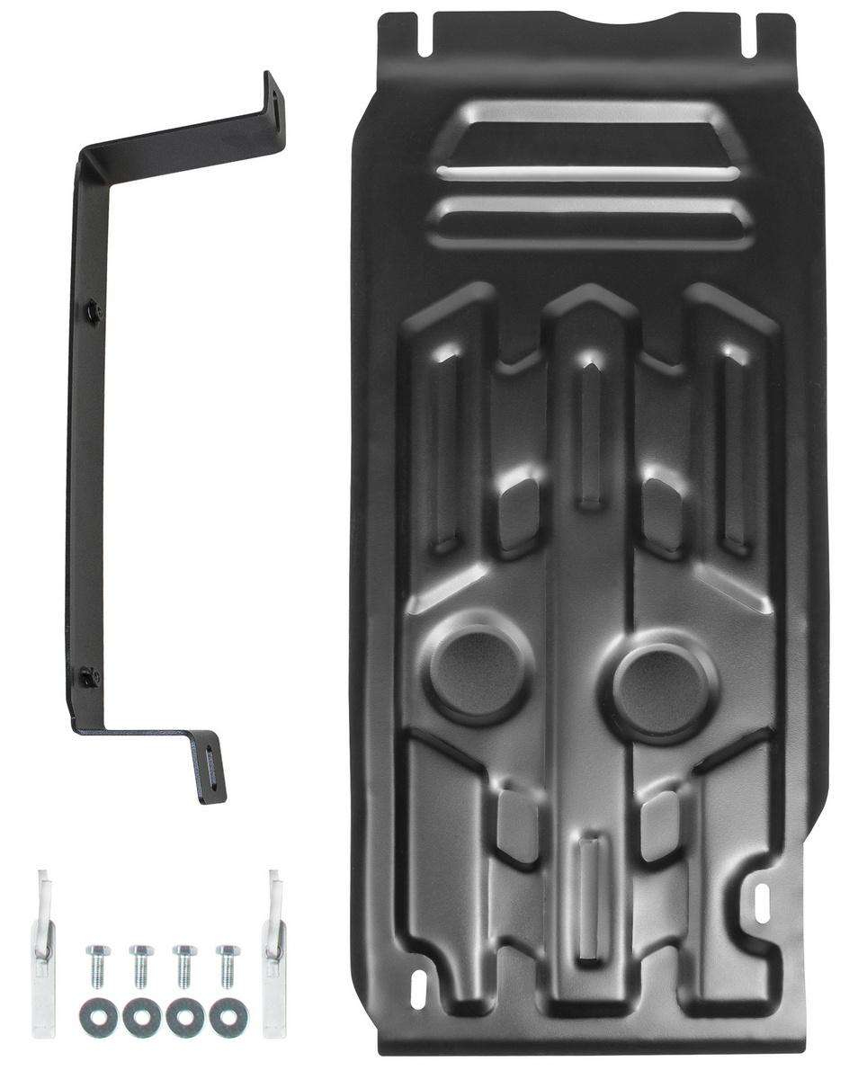 Защита КПП и РК АвтоБроня для BMW X6 E71, F16 (V - 4.4) (xDrive50i) 2008-2020, штампованная, сталь 1.8 мм, с крепежом, 111.00505.1