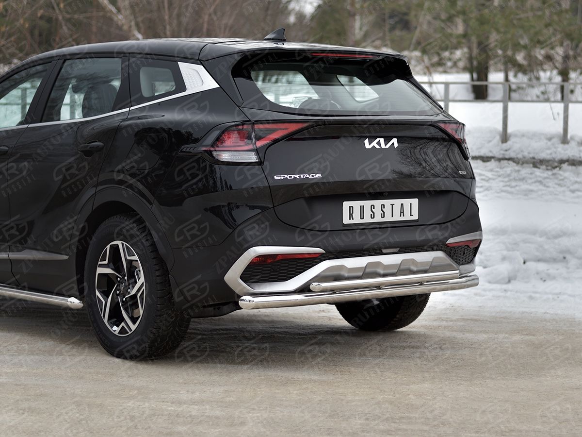 KIA SPORTAGE 2021- Защита заднего бампера d57 секции-d42 дуга (NOT STYLE AND X-LINE) KSZ-004035