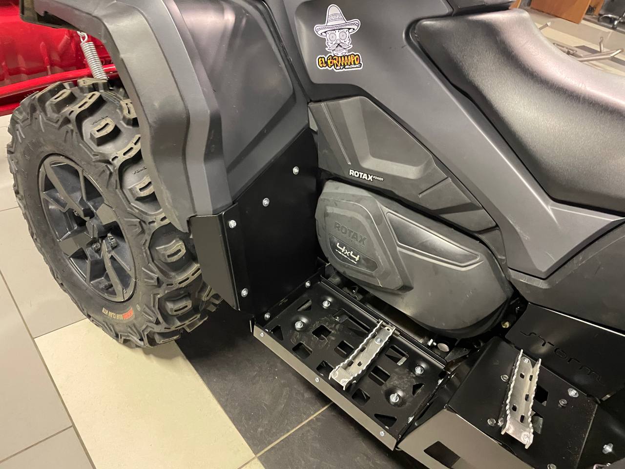 Пороги усиленные для квадроцикла для CAN-AM Outlander Max G2 2019-2023, алюминий 4 мм, STORM, арт. MP 0865