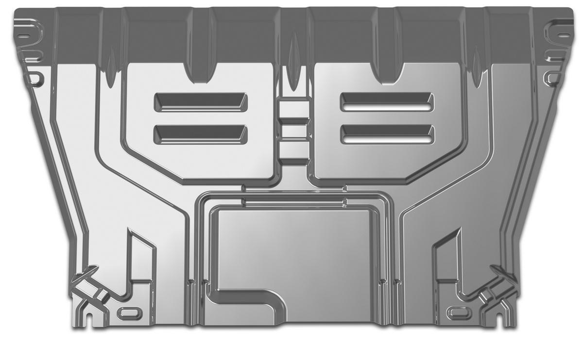 Защита картера и КПП АвтоБроня для Kia Soul III (V - 1.6; 2.0) 2019-н.в., штампованная, алюминий 3 мм, с крепежом, 333.02850.1