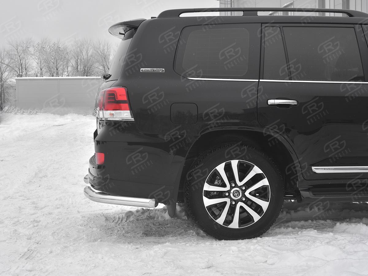 Защита заднего бампера уголки d76 секции TLCZ-003125 для автомобиля TOYOTA LAND CRUISER 200 2018 EXECUTIVE LOUNGE, Slitkoff