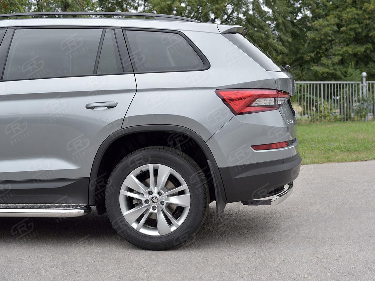 Защита заднего бампера d75х42 на Skoda Kodiaq, Slitkoff SKKZ-002780
