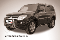 Кенгурятник d57 низкий c защитой картера Mitsubishi Pajero IV (2006-2023) , Slitkoff, арт. MPJ007