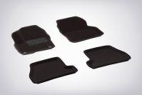 Ковры салонные 3D черные для Ford Focus III 2011-2015, Seintex 83437