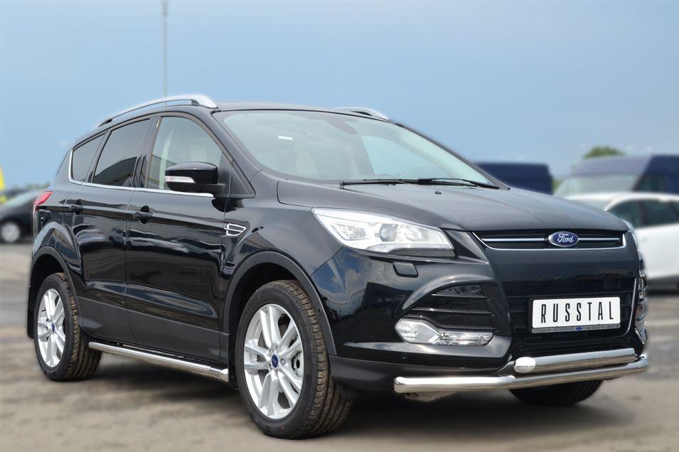 Пороги труба d57 вариант 1 для Ford Kuga 2013, Slitkoff FGT-0013801