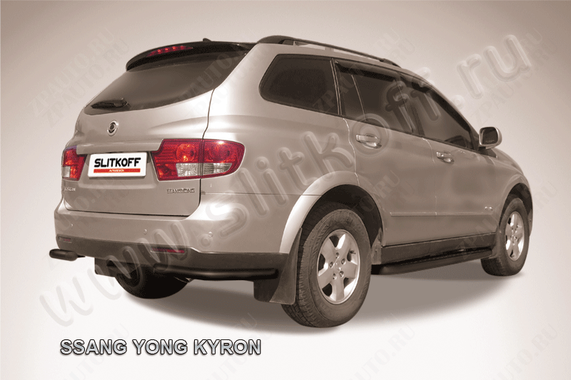 Уголки d57 черные SsangYong Kyron (2007-2015) , Slitkoff, арт. SYK017B