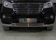 Защита передняя нижняя (двойная) 76,1/42,4 мм для автомобиля Haval H9 2017- TCC Тюнинг арт. HAVH917-14