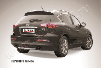 Защита заднего бампера d57 Infiniti EX-35 (2007-2013) Black Edition, Slitkoff, арт. IN.EX006BE