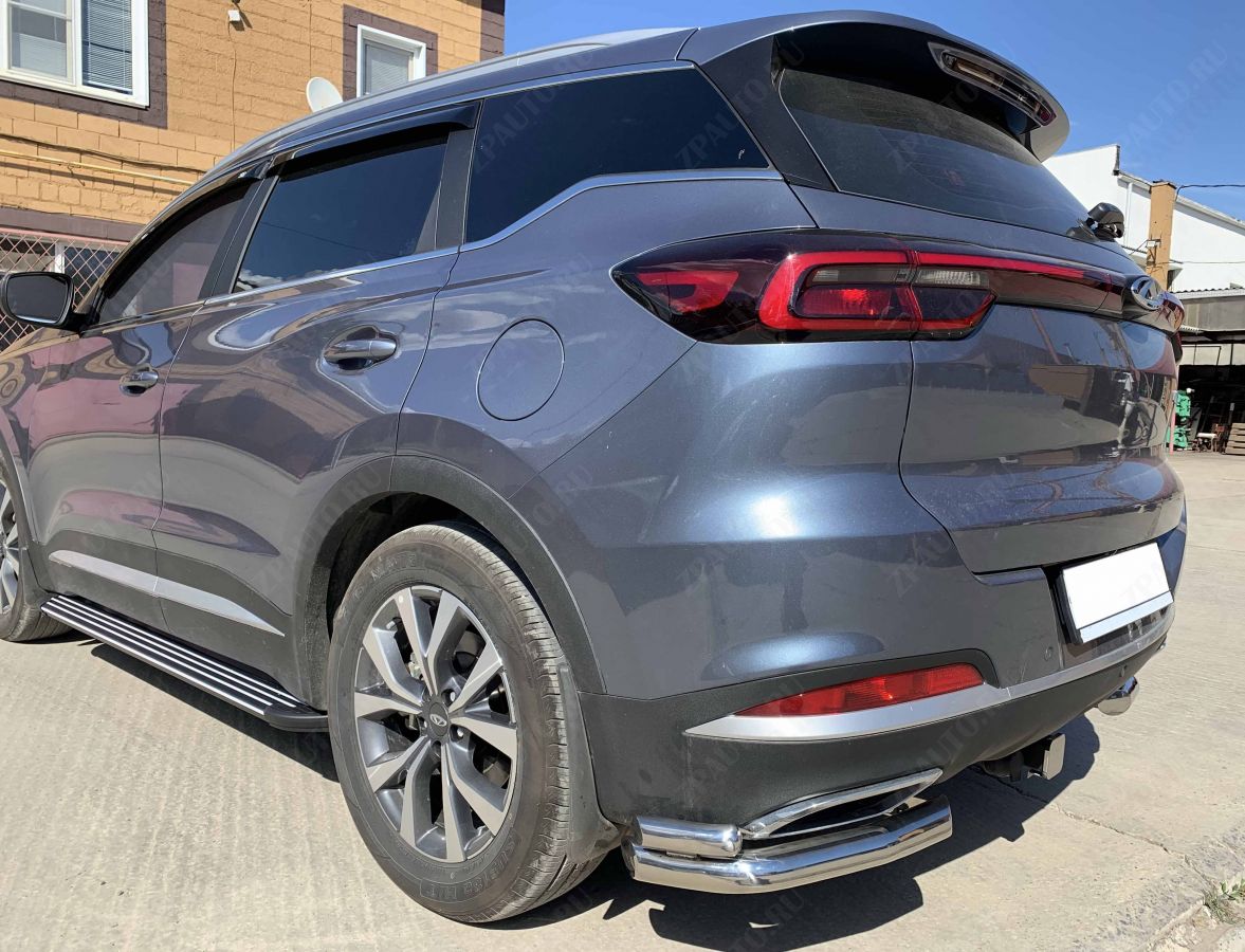 Защита заднего бампера угловая двойная для автомобиля XCITE X-Cross 7 2024 арт. XCX-CR.7.24.20