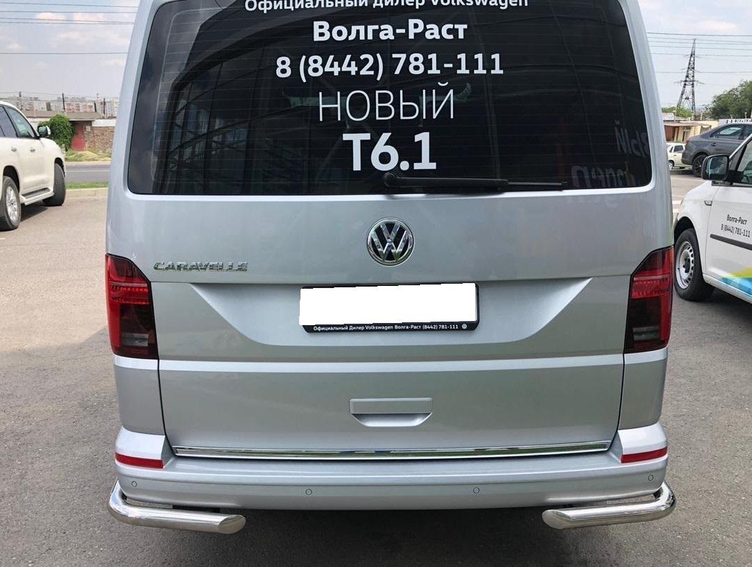 Защита заднего бампера угловая d60 для Volkswagen Transporter T5 2010, VWT.15.18, Россия