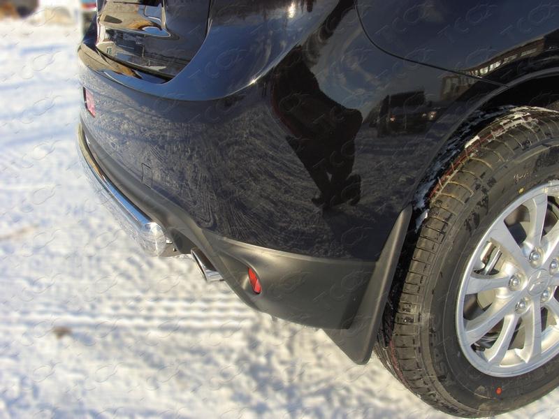Защита задняя (центральная) 75х42 мм для автомобиля Mitsubishi ASX 2010-2013, TCC Тюнинг MITSASX13-09