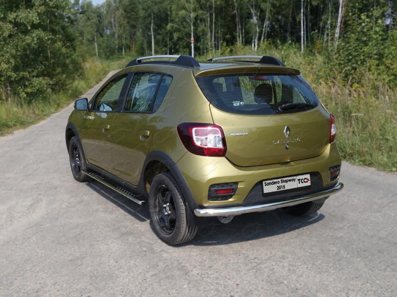 Защита задняя 60,3 мм для автомобиля Renault Sandero Stepway (5S) 2014-2018, TCC Тюнинг RENSANST15-13