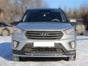 Защита переднего бампера двойная с подгибами d53/43 на Hyundai Creta (Хенде Крета), Технотек HCR16_1.1