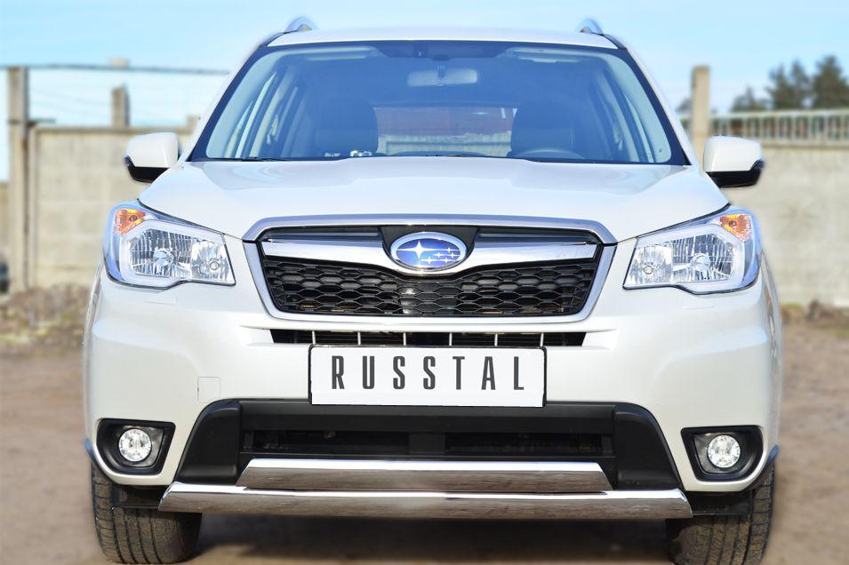 Защита переднего бампера d75х42/75х42 для Subaru Forester 2013, Slitkoff SUFZ-001598
