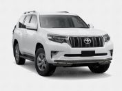 TOYOTA LAND CRUISER PRADO 150 2017- Защита переднего бампера d63 секции-d63 уголки black LCPZ-002860CH