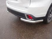 Защита задняя (уголки овальные) 75х42 мм для автомобиля Toyota Highlander 2017-, TCC Тюнинг TOYHIGHL17-33