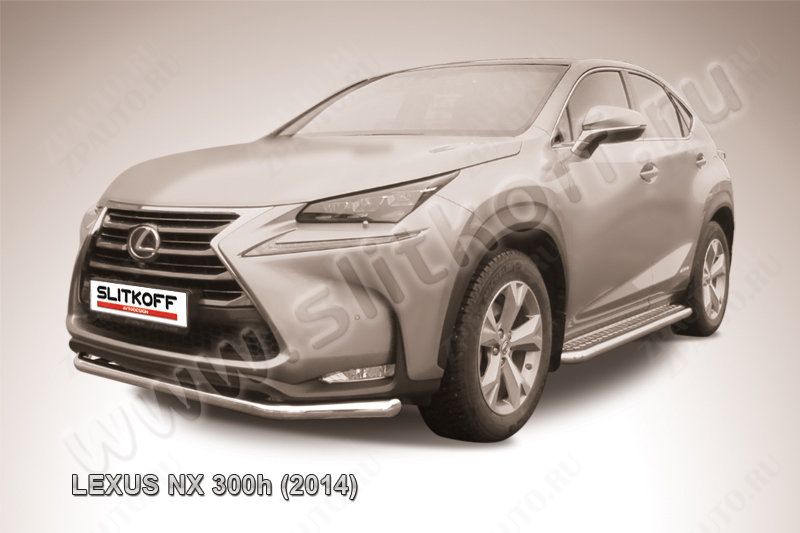 Защита переднего бампера d57 Lexus NX-300h (2014-2021) , Slitkoff, арт. LNX003