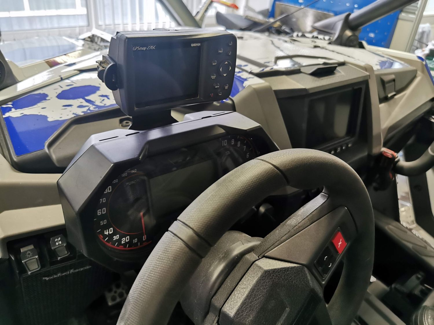Кронштейн навигатора для POLARIS RZR PRO XP 2019 -, сталь 2,5 мм, STORM, арт. MP 0602