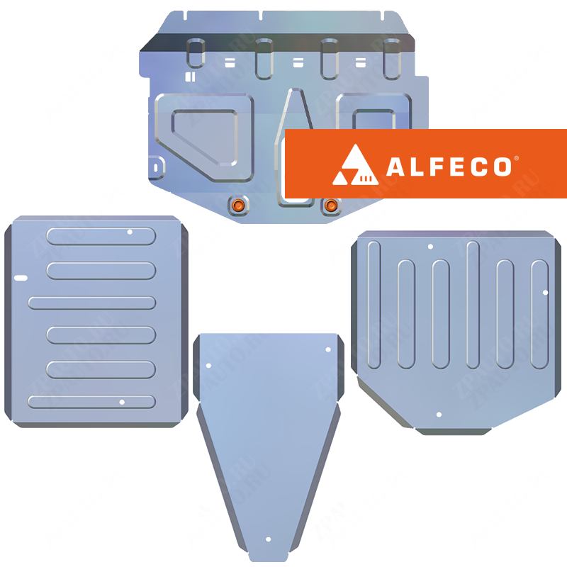 Haval Dargo 4WD 2022-  V-2,0 комплект защиты (защита картера и КПП, редуктора, баки), ALFeco, алюминий, 4 мм, арт. ALF5510al