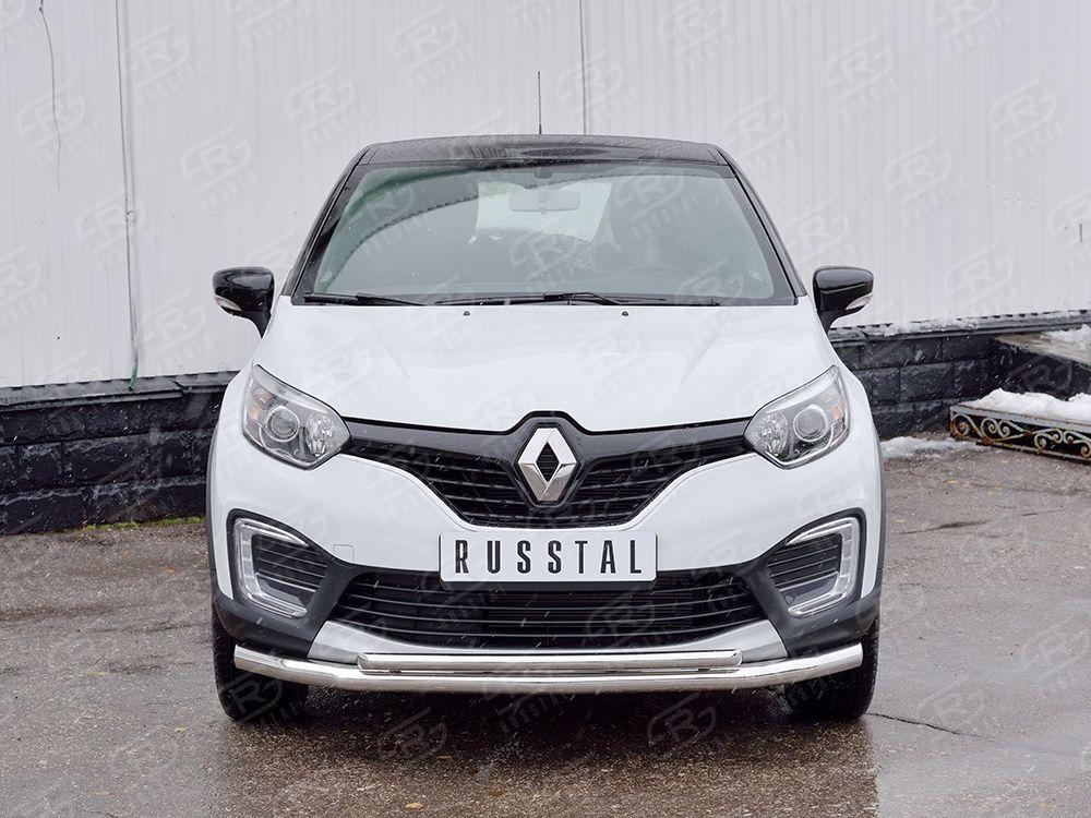 Защита переднего бампера d57/42 Renault Kaptur 2016, Slitkoff RKPZ-002457