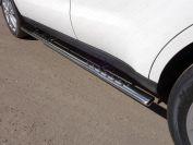 Пороги овальные с проступью 75х42 мм для автомобиля Kia Soul 2017-, TCC Тюнинг KIASOUL17-23