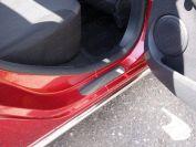 Накладки на пороги (лист зеркальный) 4шт для автомобиля Renault Sandero Stepway (5S) 2014-2018