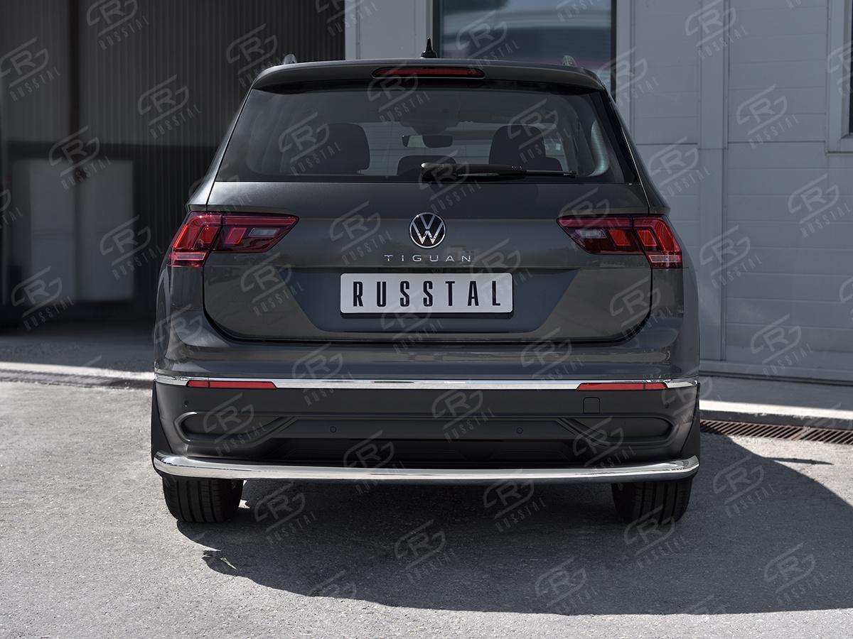 VOLKSWAGEN TIGUAN 2020- (кроме R-LINE) Защита заднего бампера d57 секции VGZ-003581