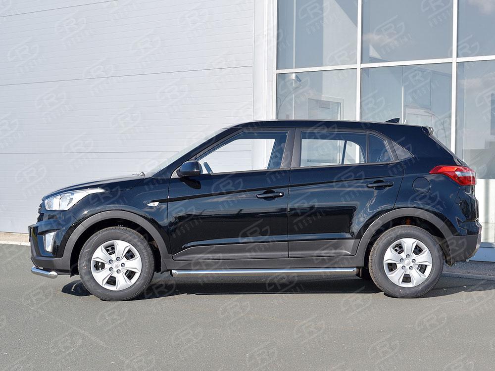 Пороги труба d57 вариант 1 для Hyundai Creta 2016, Slitkoff HCRT-0024221