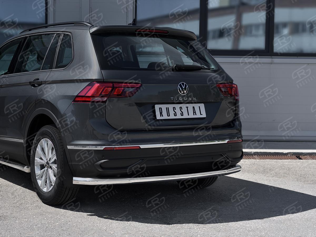 VOLKSWAGEN TIGUAN 2020- (кроме R-LINE) Защита заднего бампера d57 секции VGZ-003581