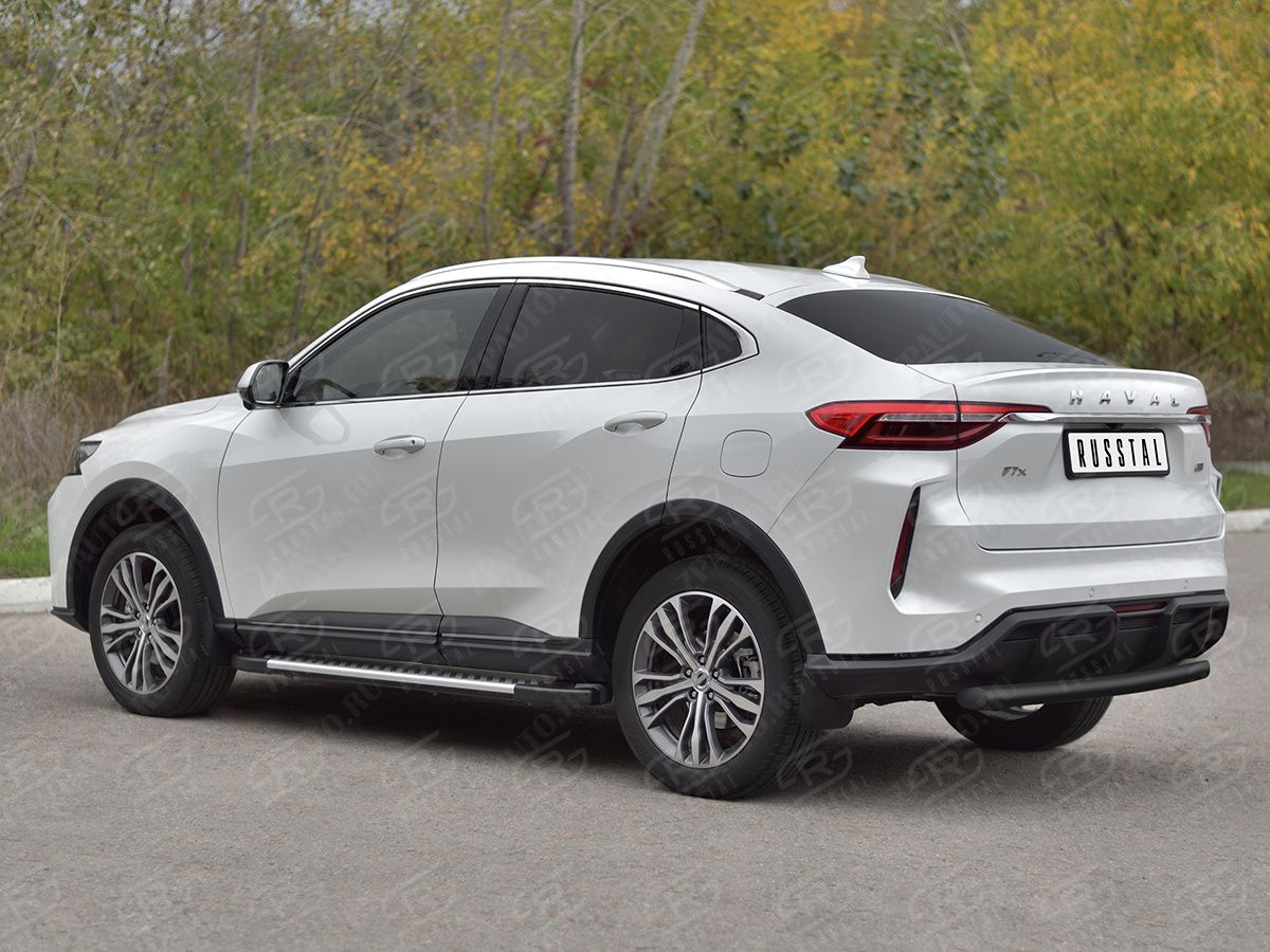 HAVAL F7X 4WD 2022- Защита заднего бампера d57 дуга black HF7XZ-004007CH