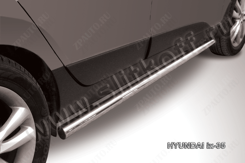 Защита порогов d57 труба Hyundai ix-35 (2010-2015) , Slitkoff, арт. Hix35-006