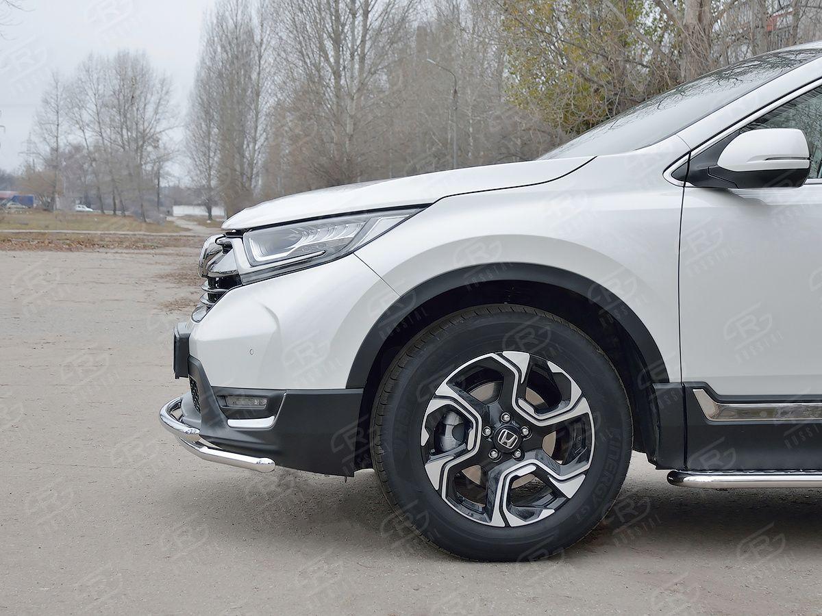 Защита переднего бампера d42/42 на Honda CR-V 2017, Slitkoff HCRZ-002823