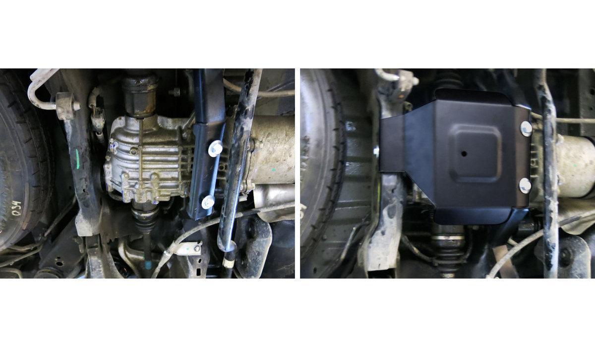 Защита редуктора АвтоБроня для Nissan Pathfinder R52 (V - 3.5) 2014-2016, штампованная, сталь 1.8 мм, с крепежом, 111.04160.1