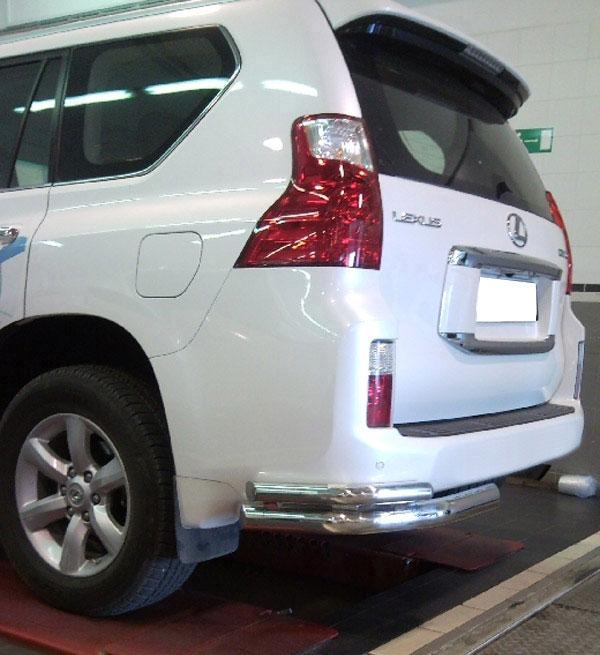 Защита заднего бампера "уголки" d-76+53 для Lexus GX 460, Технотек GX09_3