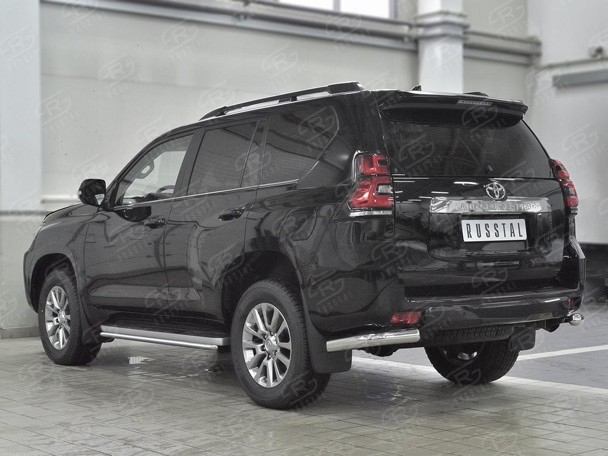 Защита заднего бампера уголки d76 секции LCPZ-002870 для автомобиля TOYOTA LC PRADO 150 2017-, Slitkoff
