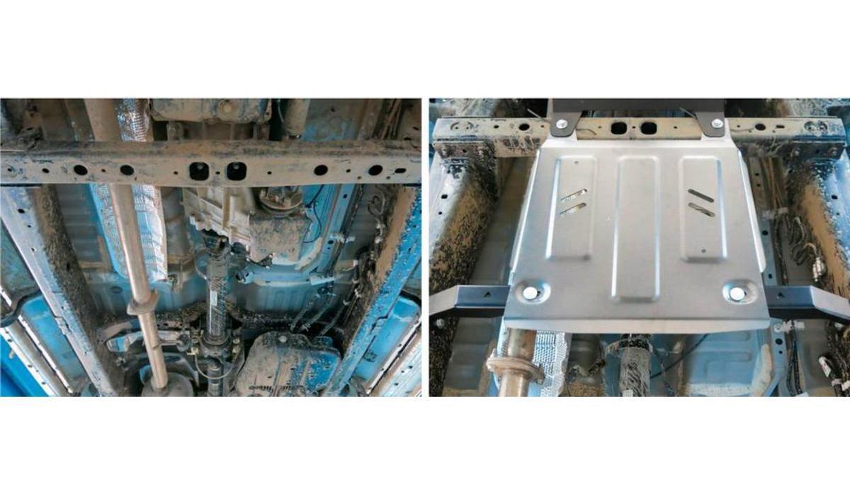 Защита РК Rival для Toyota Hilux VIII 4WD 2015-2018, штампованная, алюминий 4 мм, с крепежом, 333.9504.1