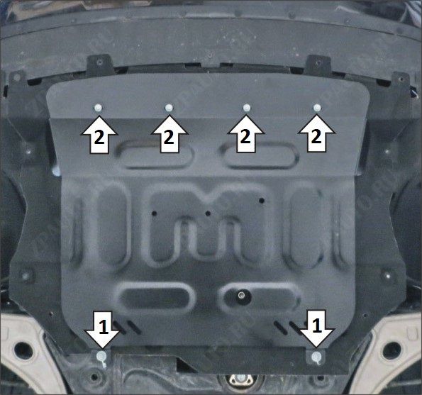 Защита АвтоСтандарт (Двигатель, Коробка переключения передач), 1,5 мм, сталь для FAW Bestune T99  2022- арт. 53903